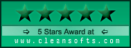 Rated 5 stars on CleanSofts.com