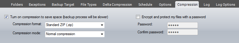 virtual machine enable compression and encryption
