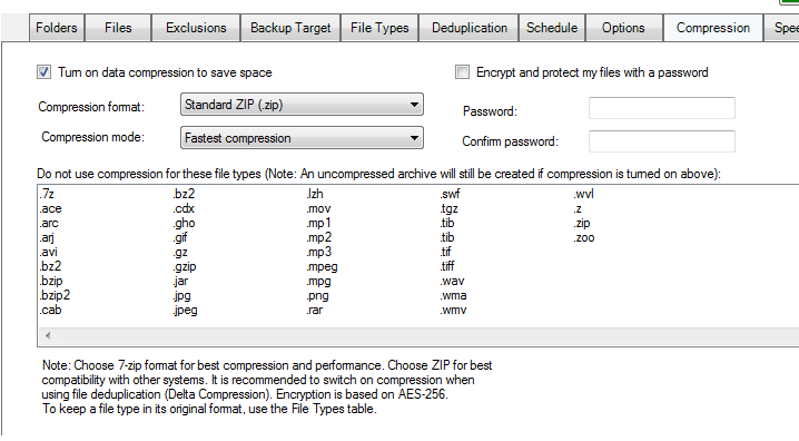 virtual machine enable compression and encryption