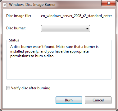 windows imageburner type