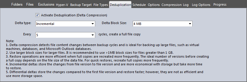 deduplication