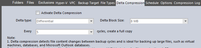 disable delta compression